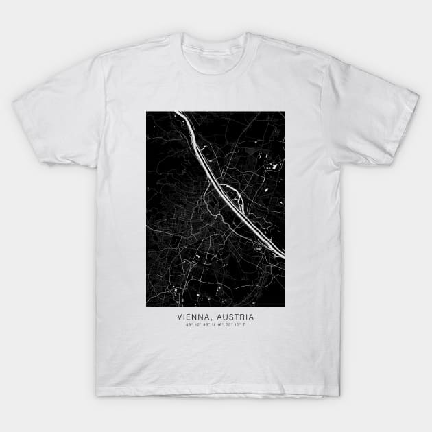 vienna maps poster minimalist T-Shirt by Genetics art